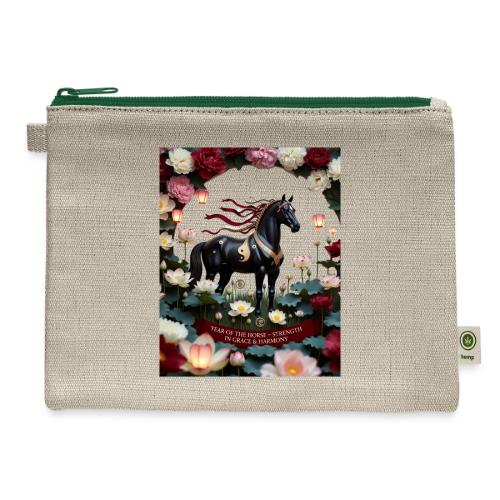 Year of the Horse Harmony T Shirt, Lunar New Year - Hemp Carry All Pouch