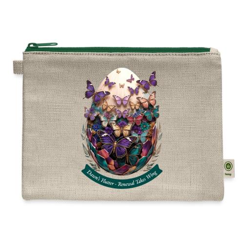 Easter Dawn's Flutter Butterfly T Shirt, Gift - Hemp Carry All Pouch