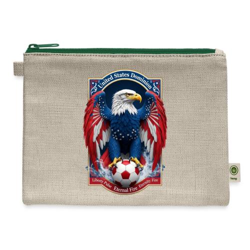 USA Eagle Emblem T Shirt, USA Soccer Pride Gift - Hemp Carry All Pouch