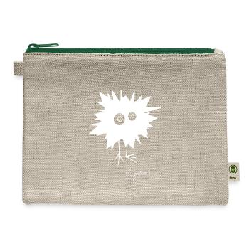 Woolly Beastie flashed - Bestiolus Fulguratus - Hemp Carry All Pouch - natural/green - Front