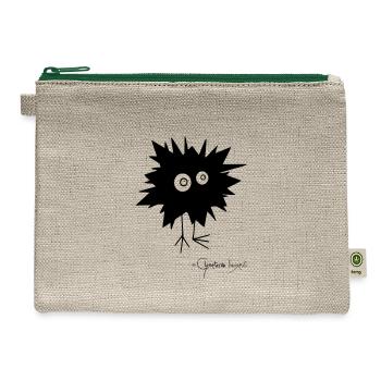 Woolly Beastie flashed © Chyropterum Innoxius - Hemp Carry All Pouch - natural/green - Front