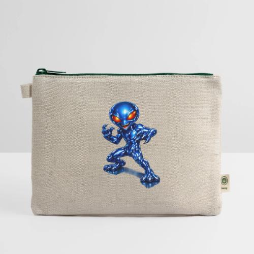 Angry Blue Alien - Hemp Carry All Pouch