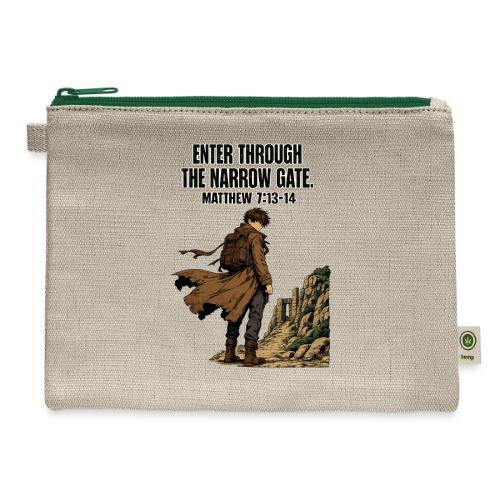 Enter Through the Narrow Gate | Matthew 7:13-14 - Hemp Carry All Pouch