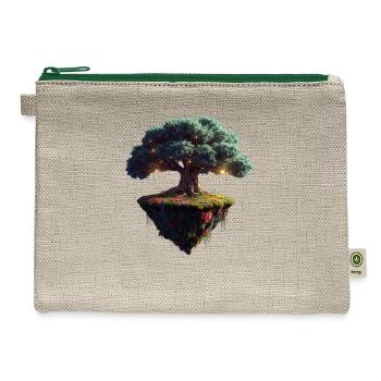 Enchanted Floating Tree - Hemp Carry All Pouch - natural/green - Front