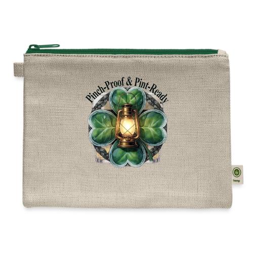 Pinch-Proof Lantern Clover T-Shirt - Hemp Carry All Pouch