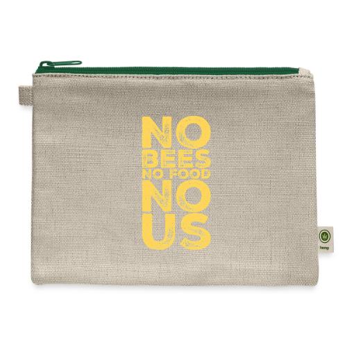 No Bees No Food No US - Hemp Carry All Pouch