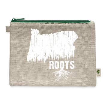 Roots - Oregon (Rustic) - Hemp Carry All Pouch - natural/green - Front