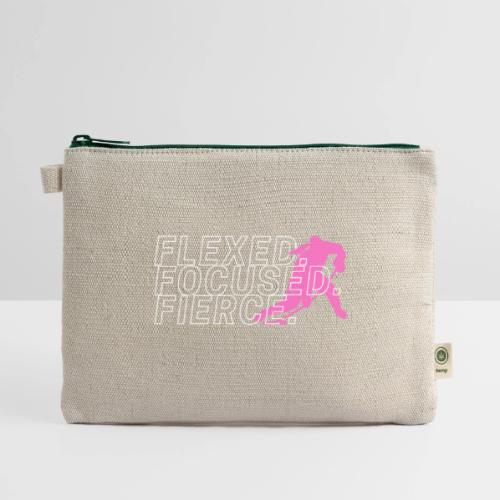 FLEXED.FOCUED.FIERCE - Hemp Carry All Pouch