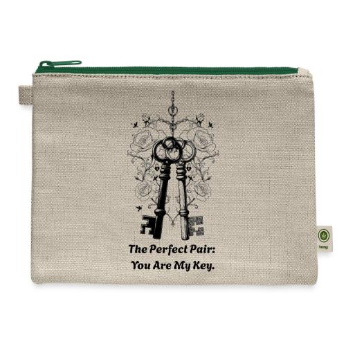 Valentine love keys - Hemp Carry All Pouch