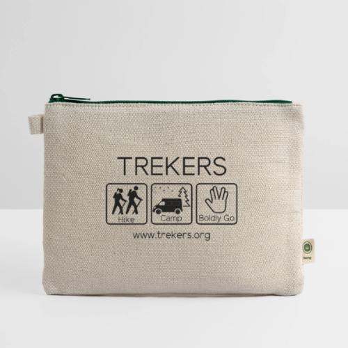 Trekers black logo - Hemp Carry All Pouch