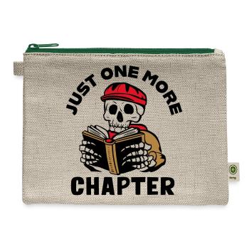 Just one more chapter - Hemp Carry All Pouch - natural/green - Front