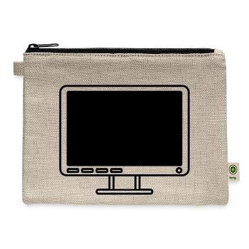screen display computer icon - Hemp Carry All Pouch - natural - Front