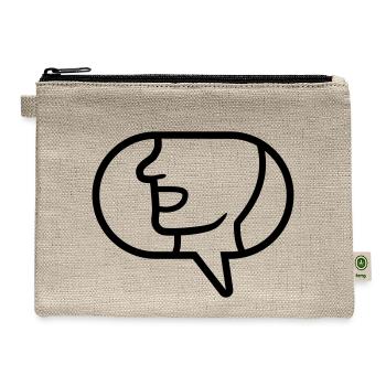 Simple Icon Communicate Speech - Hemp Carry All Pouch - natural - Front