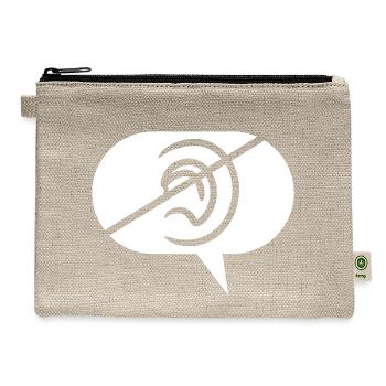 Forbidden hear icon speech - Hemp Carry All Pouch - natural - Front