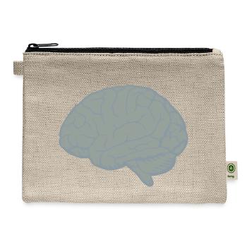 Brain Anatomy Organ - Hemp Carry All Pouch - natural - Front