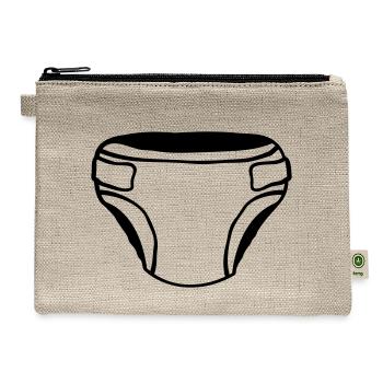 Design diaper clipart - Hemp Carry All Pouch - natural - Front