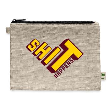 Shit happens pile make - Hemp Carry All Pouch - natural - Front