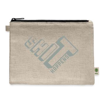 Shit happens fate motto - Hemp Carry All Pouch - natural - Front