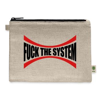 Logo Fuck the system - Hemp Carry All Pouch - natural - Front