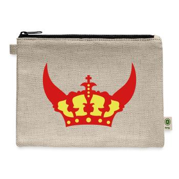 Horns crown - Hemp Carry All Pouch - natural - Front