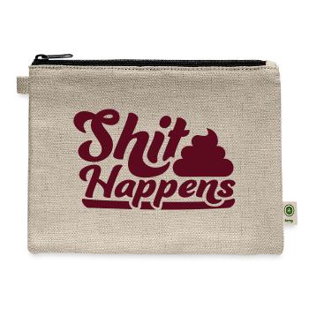 Feces Pile Shit happens - Hemp Carry All Pouch - natural - Front