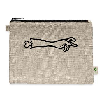Severed Zombie Arm - Hemp Carry All Pouch - natural - Front