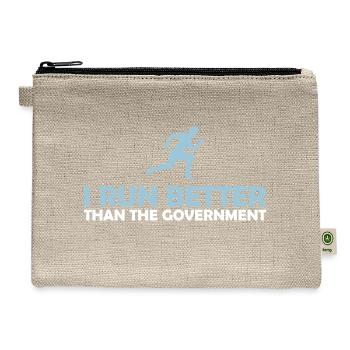 run better than government - Hemp Carry All Pouch - natural - Front