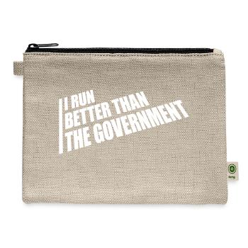 run better than government - Hemp Carry All Pouch - natural - Front
