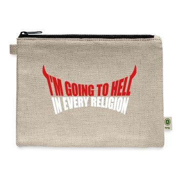 im going to hell - Hemp Carry All Pouch - natural - Front
