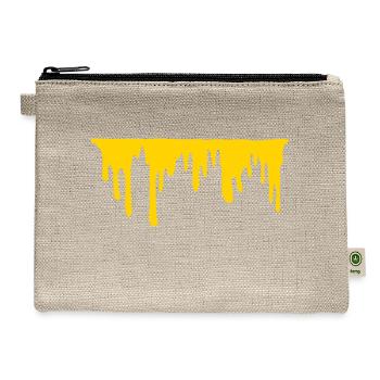 Dripping cheese stripes - Hemp Carry All Pouch - natural - Front