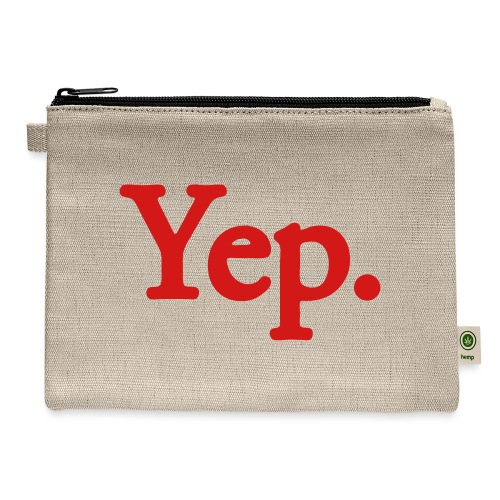 Yep. - 1c RED - Hemp Carry All Pouch