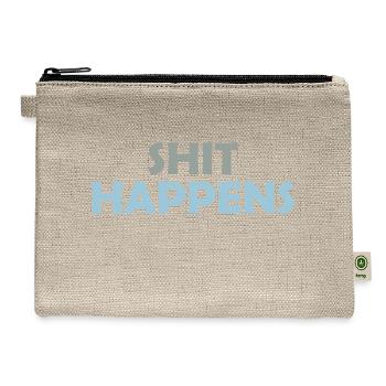 Shit happens stay relaxed - Hemp Carry All Pouch - natural - Front