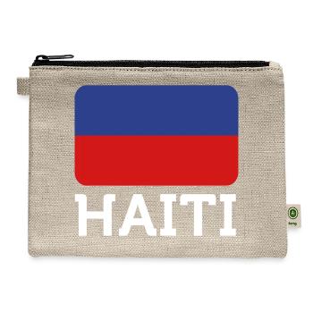 National Flag Of Haiti - Hemp Carry All Pouch - natural - Front