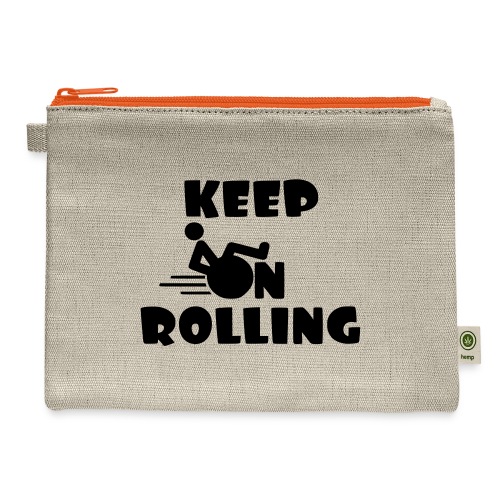 Keep on rolling with your wheelchair * - Hemp Carry All Pouch