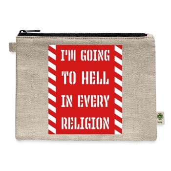 im going to hell - Hemp Carry All Pouch - natural - Front