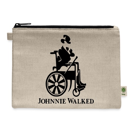 Johnnie Walked, Wheelchair fun, whiskey and roller - Hemp Carry All Pouch