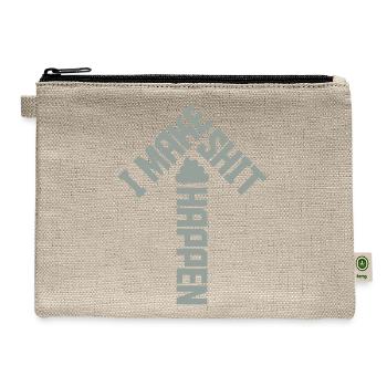 I make shit happen - Hemp Carry All Pouch - natural - Front