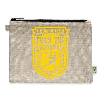 run better than government - Hemp Carry All Pouch - natural - Front