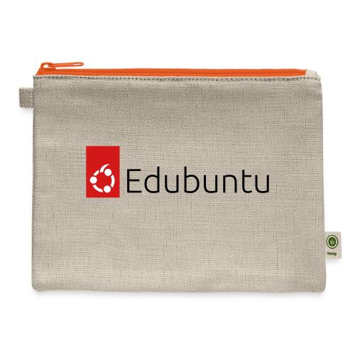 Edubuntu Logo 2023 - Black - Hemp Carry All Pouch