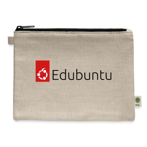 Edubuntu Logo 2023 - Black - Hemp Carry All Pouch