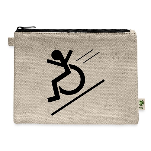 Free fall in wheelchair, wheelchair from a hill - Hemp Carry All Pouch