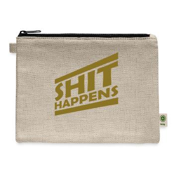 Shit happens bad luck - Hemp Carry All Pouch - natural - Front