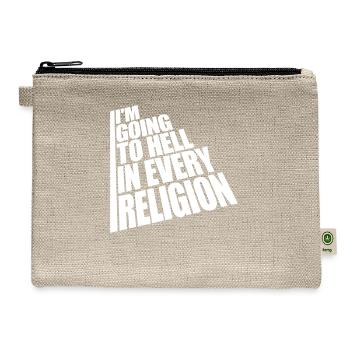 im going to hell - Hemp Carry All Pouch - natural - Front