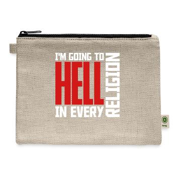 im going to hell - Hemp Carry All Pouch - natural - Front