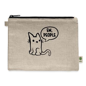pet cats ew people - Hemp Carry All Pouch - natural - Front