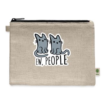 pet cats ew people - Hemp Carry All Pouch - natural - Front