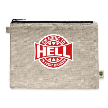 im going to hell - Hemp Carry All Pouch - natural - Front