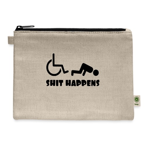Sometimes shit happens when your in wheelchair - Hemp Carry All Pouch