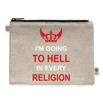 im going to hell - Hemp Carry All Pouch - natural - Front