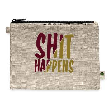 Shit happens bad luck - Hemp Carry All Pouch - natural - Front